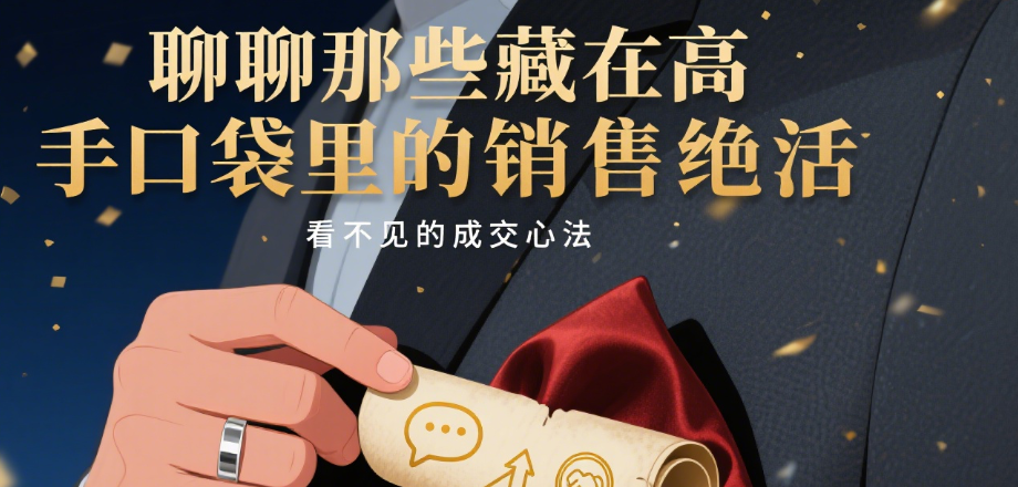 聊聊那些藏在高手口袋里的销售绝活