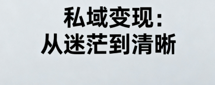 私域变现：从迷茫到清晰